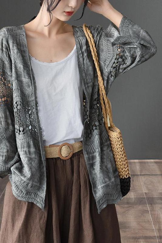 Cotton Hollow Cardigan