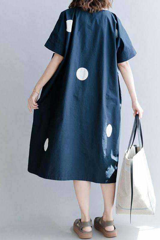 Dot Cotton Long Dresses Clothes