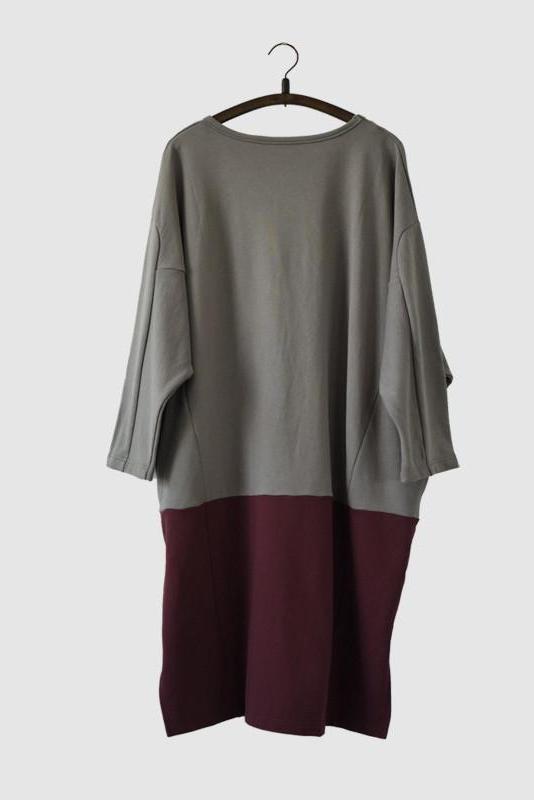 Spell Color Fleece Dress Warm Winter Cotton Top Causel Outfits