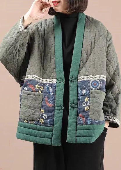 Patchwork Color Matching Coat