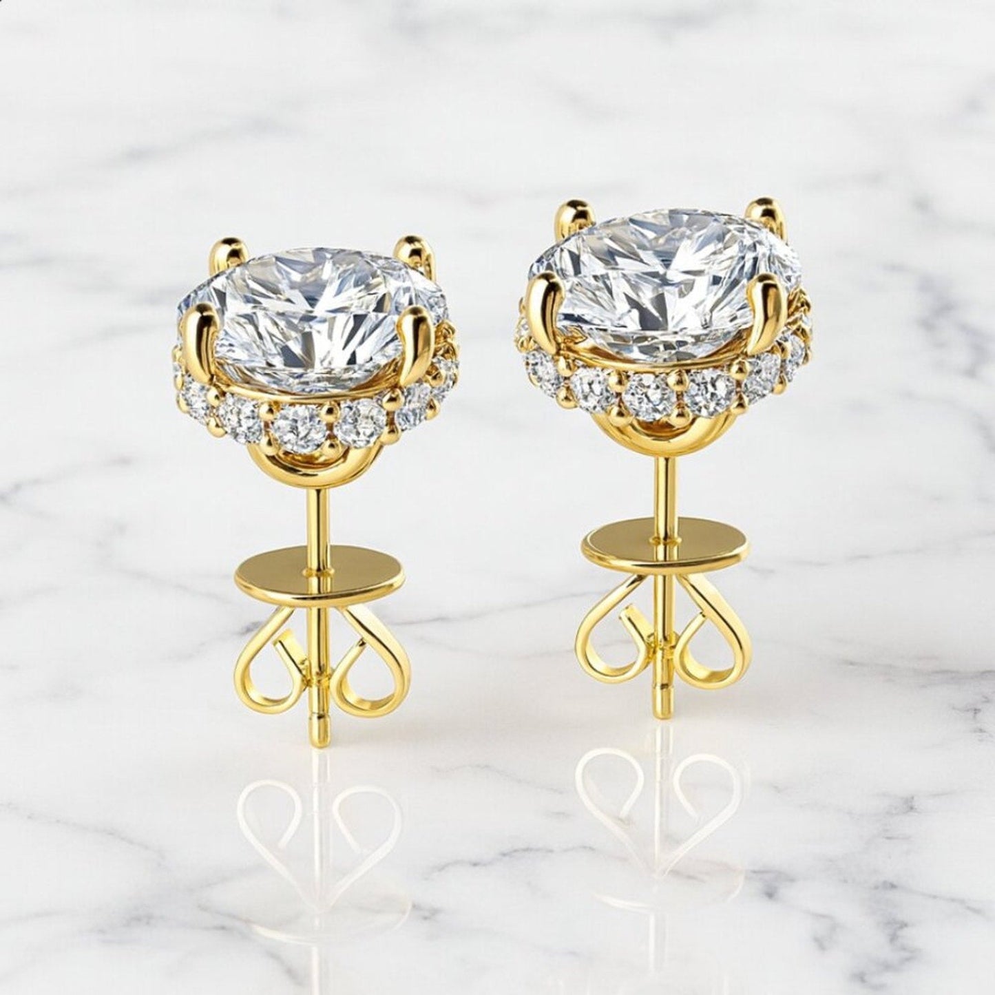 "noeline" 1ct Lab Diamond Stud Earrings