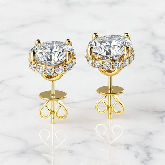 "noeline" 1ct Lab Diamond Stud Earrings