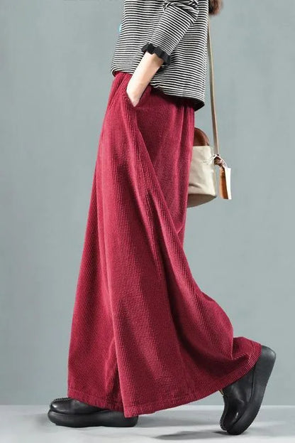 Limited Stock- Retro Pure Color Autumn Corduroy Pants