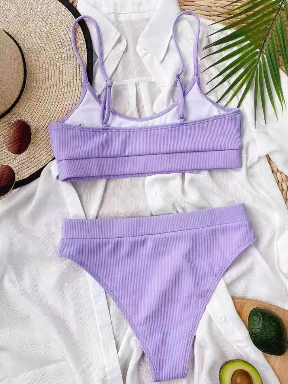 Fashionable U-neck Tank Top Bikini