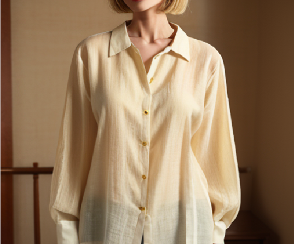 Summer Yellow Breathable Loose Linen Shirt