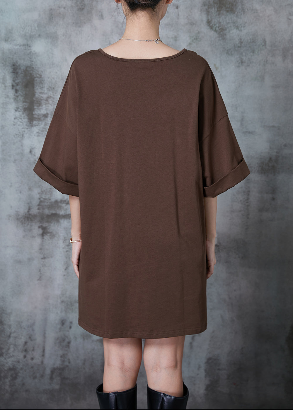 Chocolate Oversized Cotton Tank Tops Summer