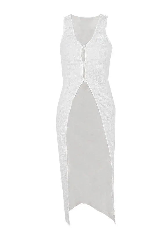 European and American U-neck Slim Fit Suspender Dress Summer
