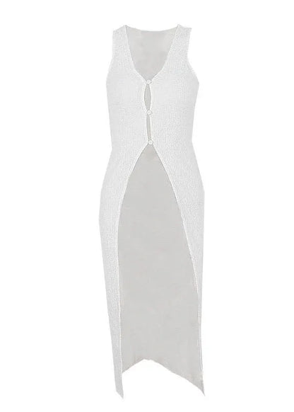 European and American U-neck Slim Fit Suspender Dress Summer