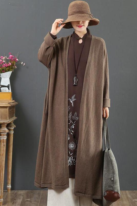 Organic Loose V Neck Knit Cardigan