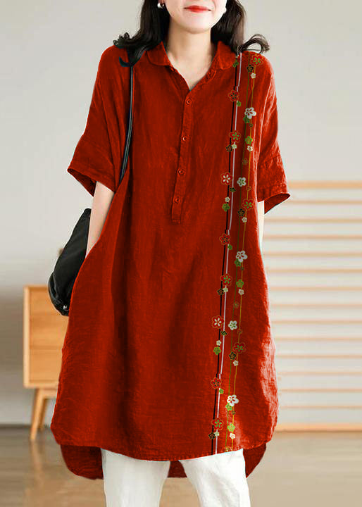 Jade Black Leopard Print Linen Linen Shirt Dress