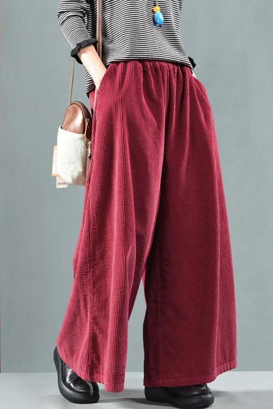 Limited Stock- Retro Pure Color Autumn Corduroy Pants