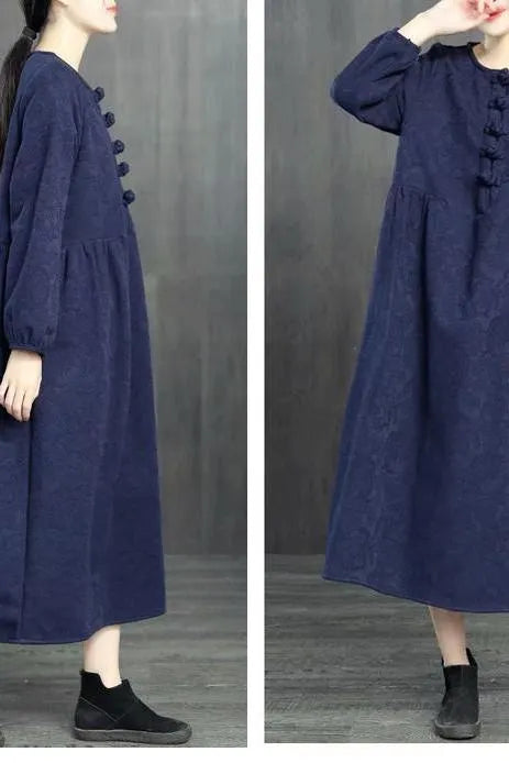 Loose Cotton Linen Brushed Dresses