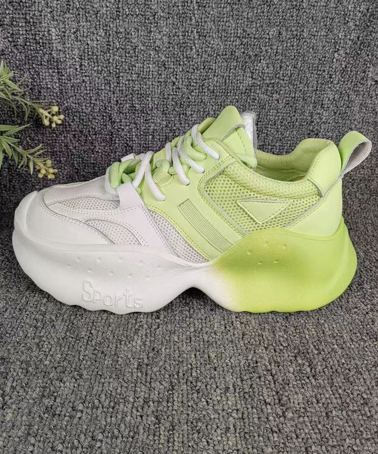 Comfy Gradient Pink Breathable Mesh Platform Sport Shoes