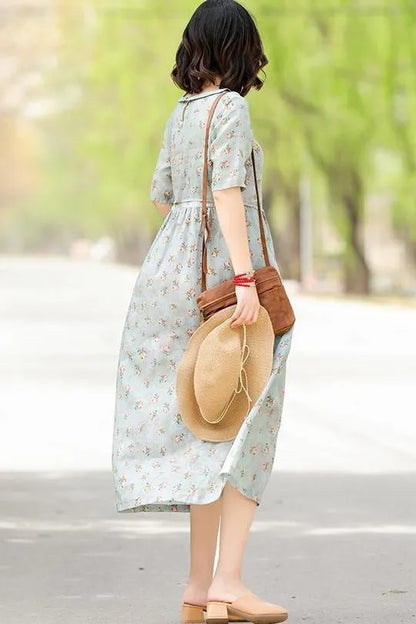 Summer Maxi Dresses Loose Linen Clothes