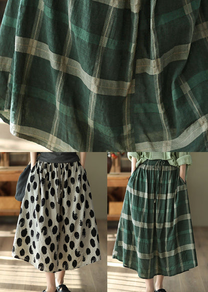 Diy White Texture Wrinkled Exra Large Hem Print Linen Skirts Spring