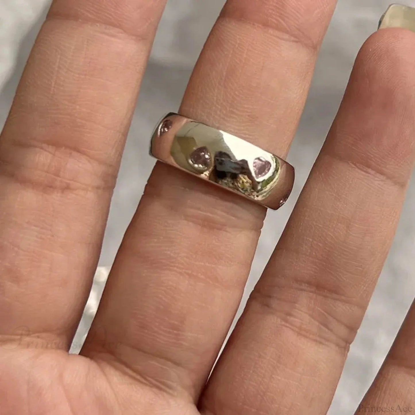 Y2k Transparent Heart Gothic Ring