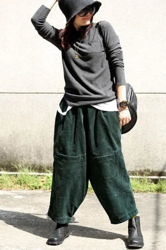 Limited Stock- Winter Corduroy Elastic Waist Pants