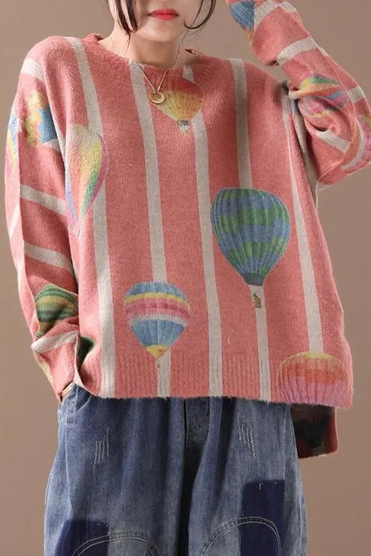 Hot Air Balloon Loose Warm Sweater