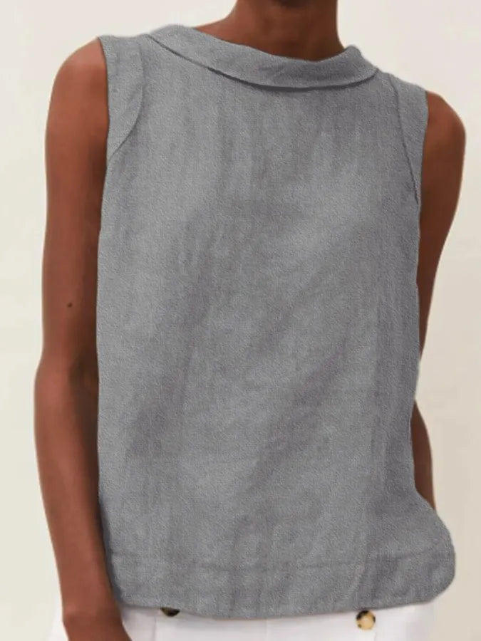 Color Cotton and Linen T-shirt