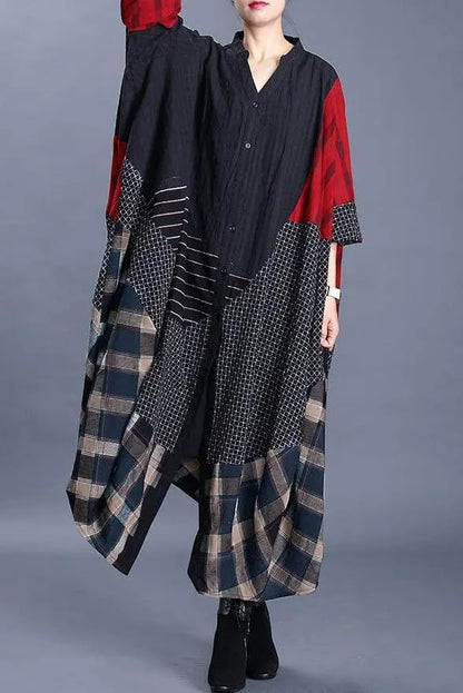Limited Stock- Irregular Stitching V-neck Loose Trench Coat