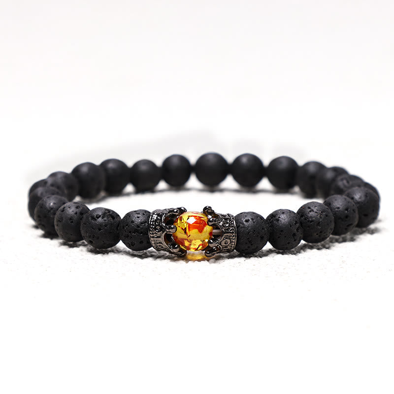 Natural Stone King and Queen Crown Healing Energy Spiritual Bracelet
