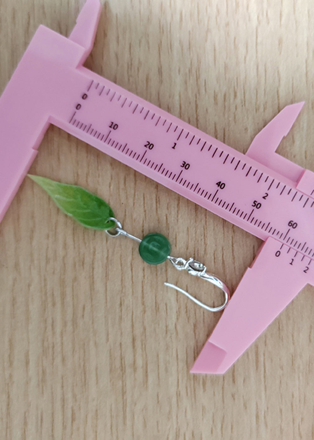 Zircon Green Leaf Acrylic Drop Earrings