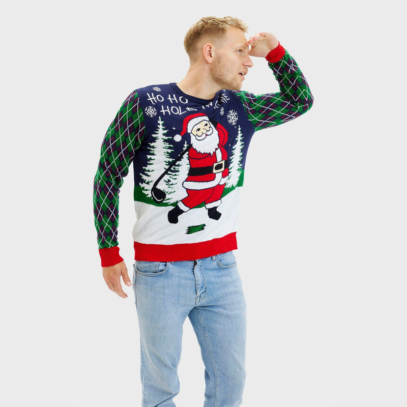 Ho Ho Hole In One Christmas Sweater Men's