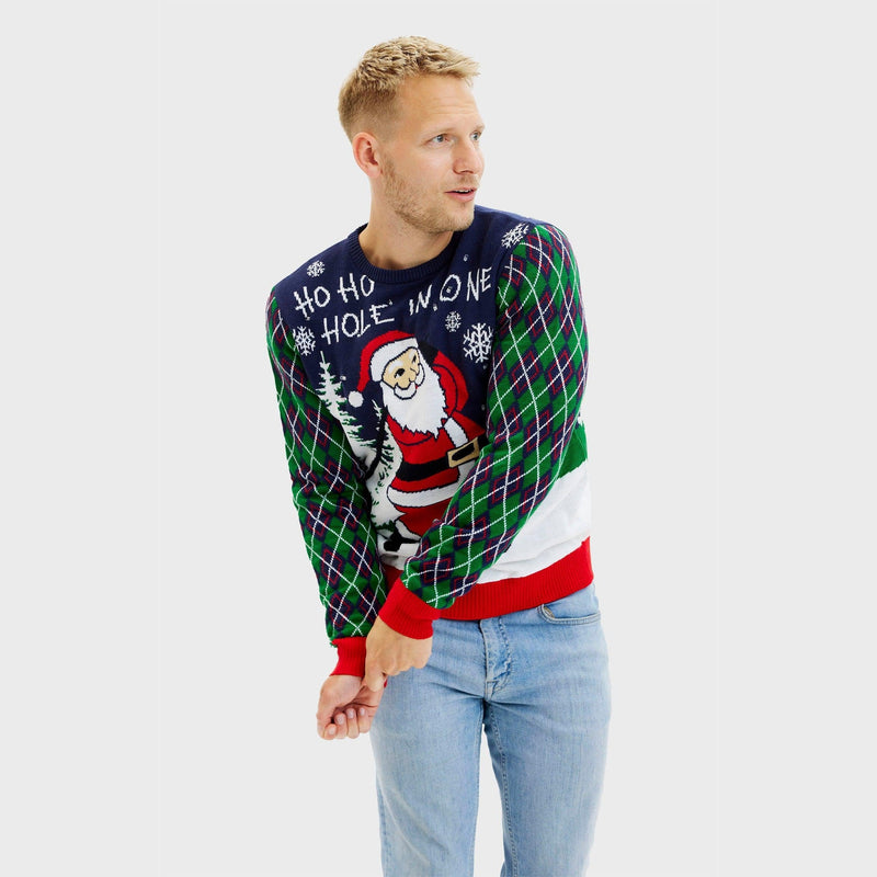 Ho Ho Hole In One Christmas Sweater Men's