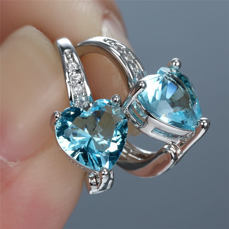 Enchanted Heart-shaped Diamond Earrings