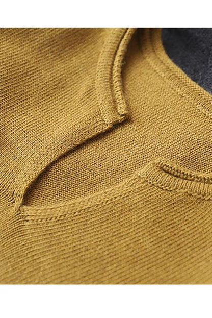 Autumn Big Pocket V-neck Sweater