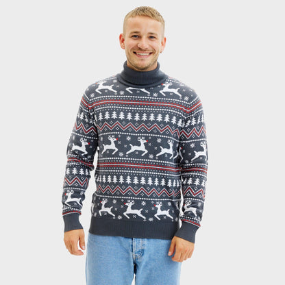 The Stylish High-Neck Christmas Jumper Men's