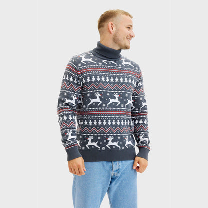 The Stylish High-Neck Christmas Jumper Men's