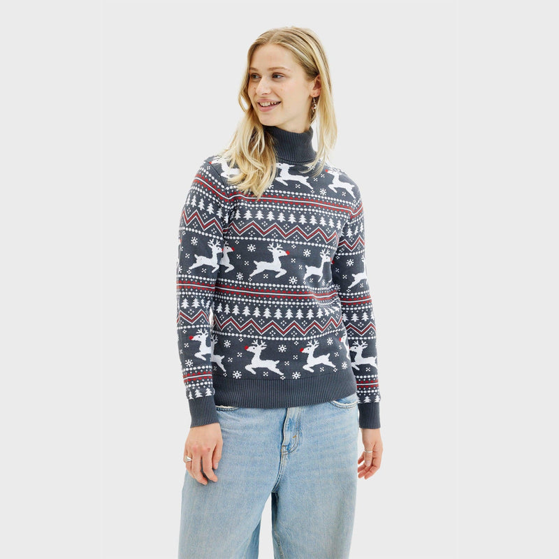 The Stylish High-Neck Christmas Sweater Women's