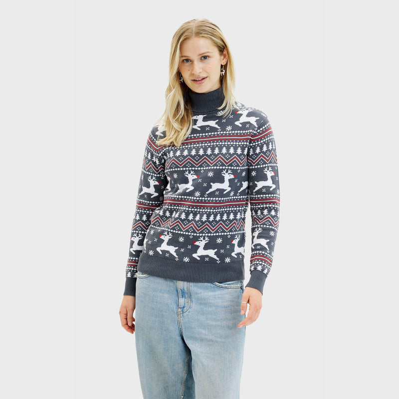 The Stylish High-Neck Christmas Sweater Women's