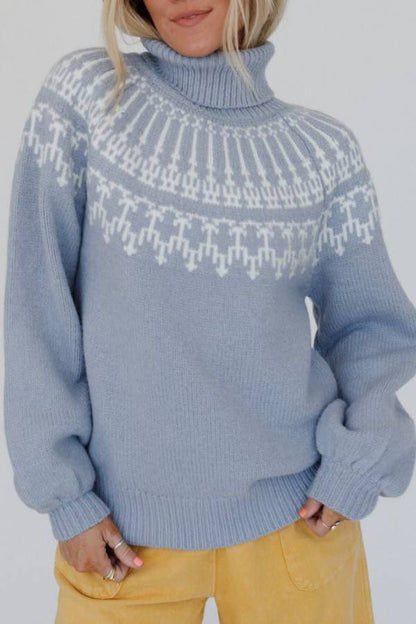 Christmas Thickened Turtleneck Long-Sleeve Knit Sweater