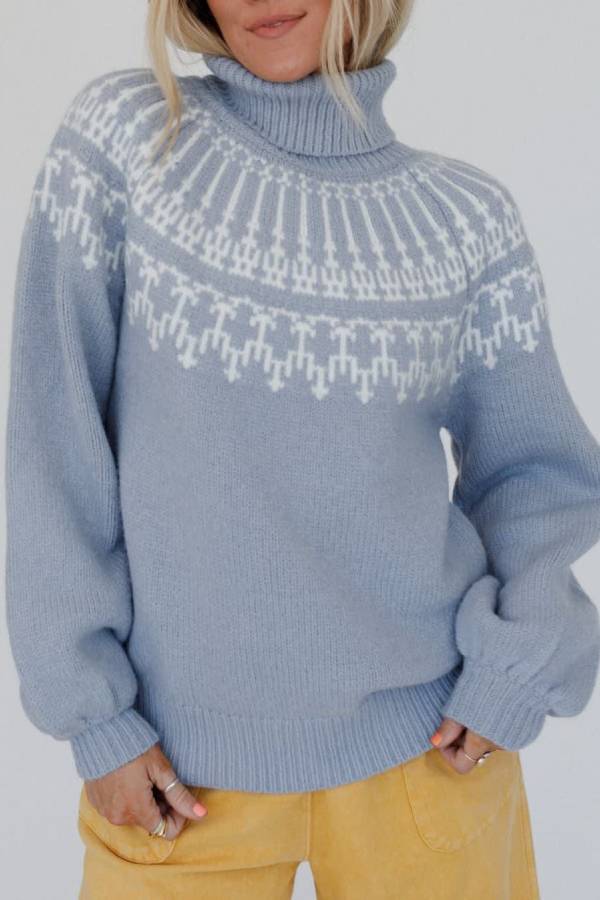 Christmas Thickened Turtleneck Long-Sleeve Knit Sweater