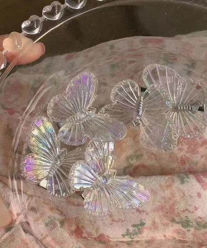 Nude Acrylic Metal Butterfly Five Hairpin
