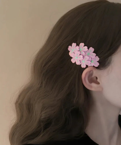 Yellow Knit Embroidery Hairpin