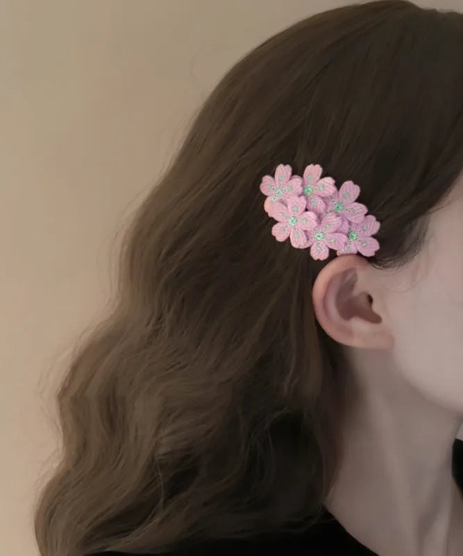 Yellow Knit Embroidery Hairpin