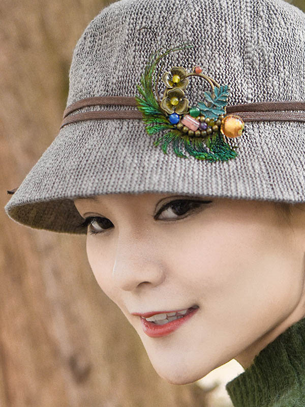 Peacock Feather Brooch