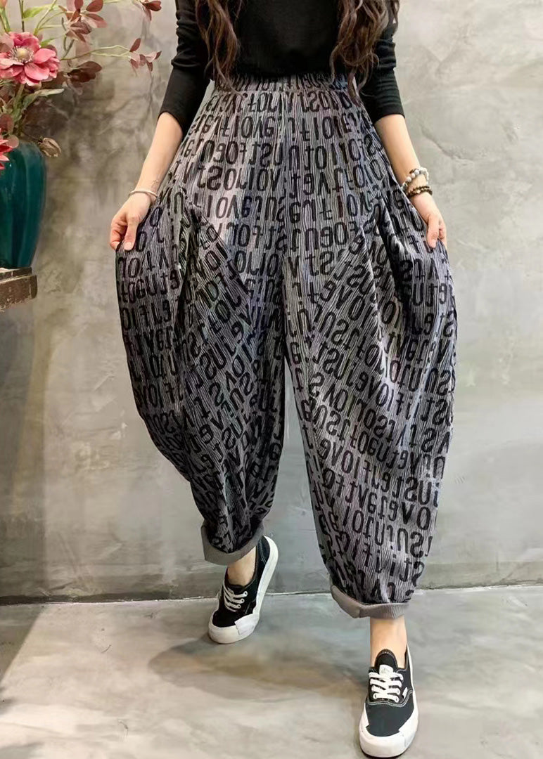 Leopard Print Draping High Waist Wide Leg Pants
