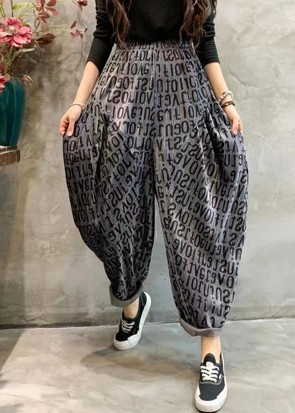 Leopard Print Draping High Waist Wide Leg Pants