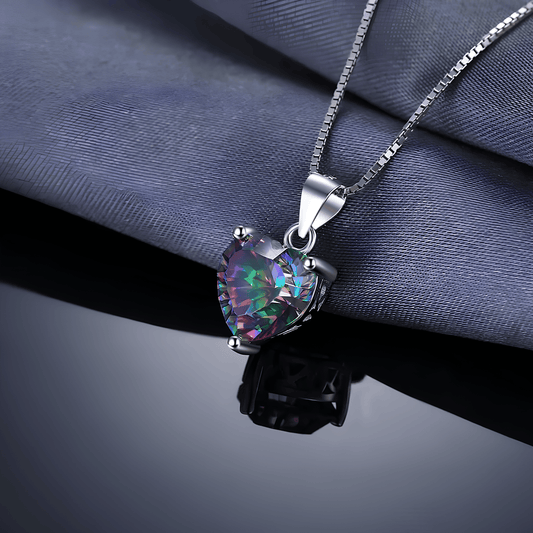 Heart of Healing Light Rainbow Topaz Necklace