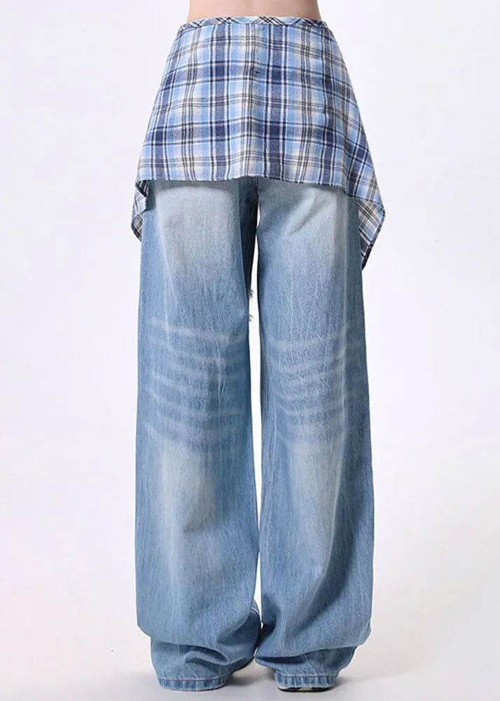 High Street Detachable Skirt Design Wide Leg Pants Spring