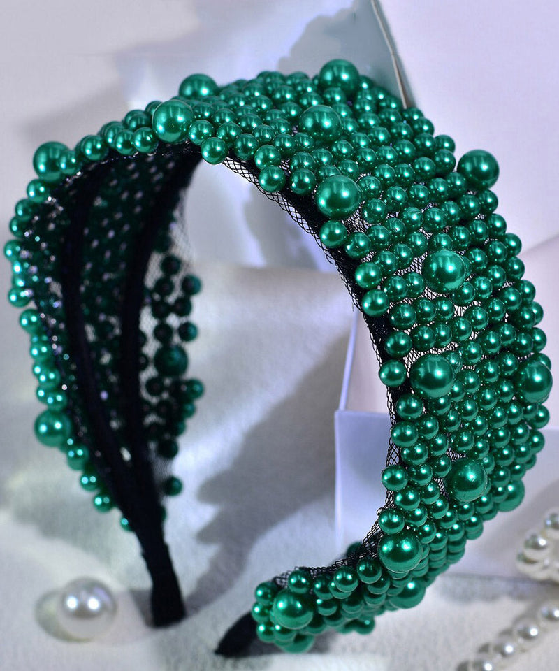 Original Design Green Acrylic Pearl Hairpiece