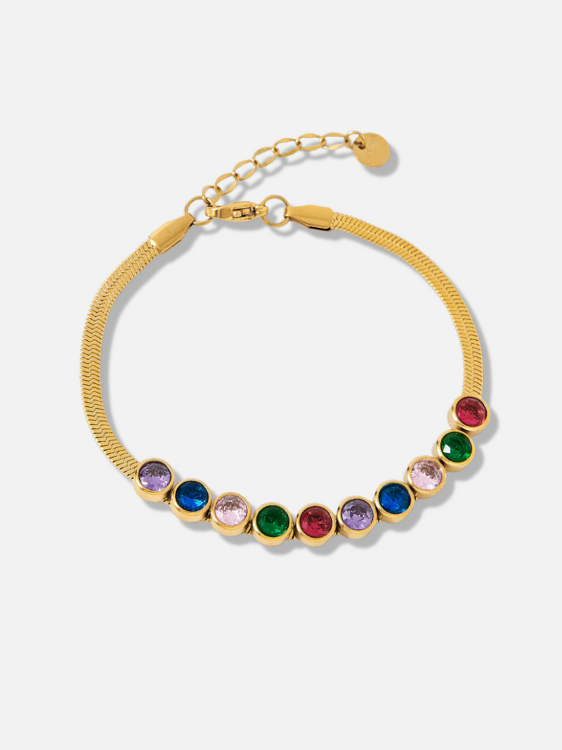 Multicolor Zircon Chain Bracelets