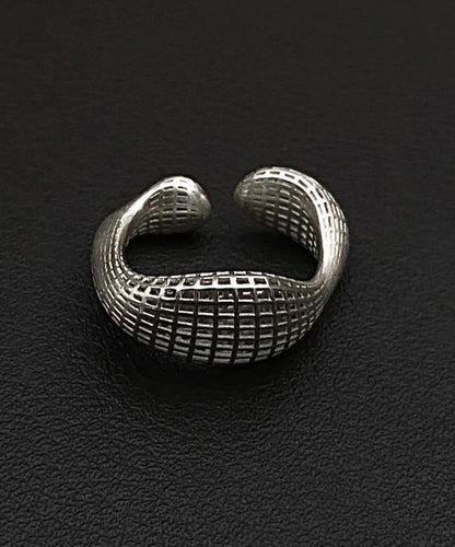 Fine Silk Sterling Silver Hollow Out Rings