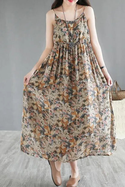 Summer Beach Sleeveless Pinafore Dress