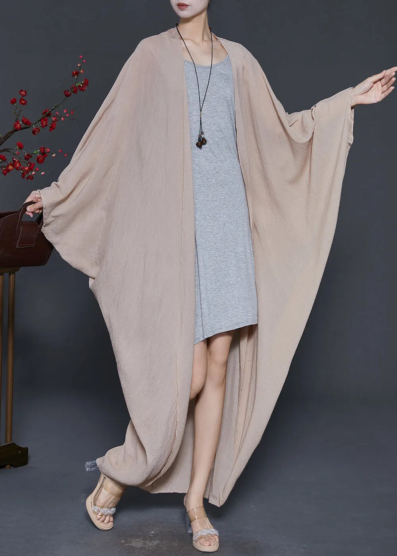 Italian Khaki Oversized Cotton Upf 50+ Cardigans Spring