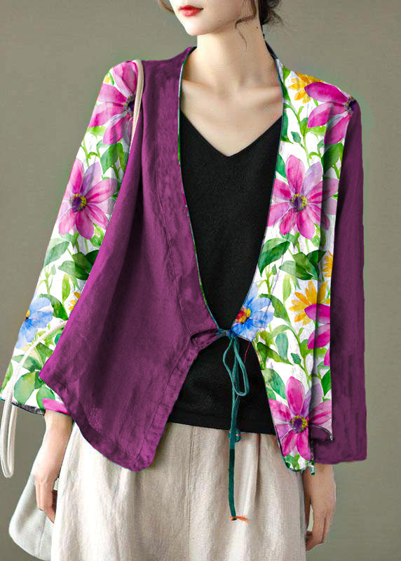 Indigo Embroidered Long Sleeve Linen Shirt